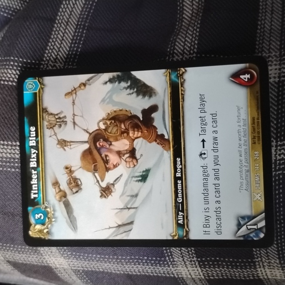 World of Warcraft: Drums "TINKER BIXY BLUE" #144/268 Trading Card